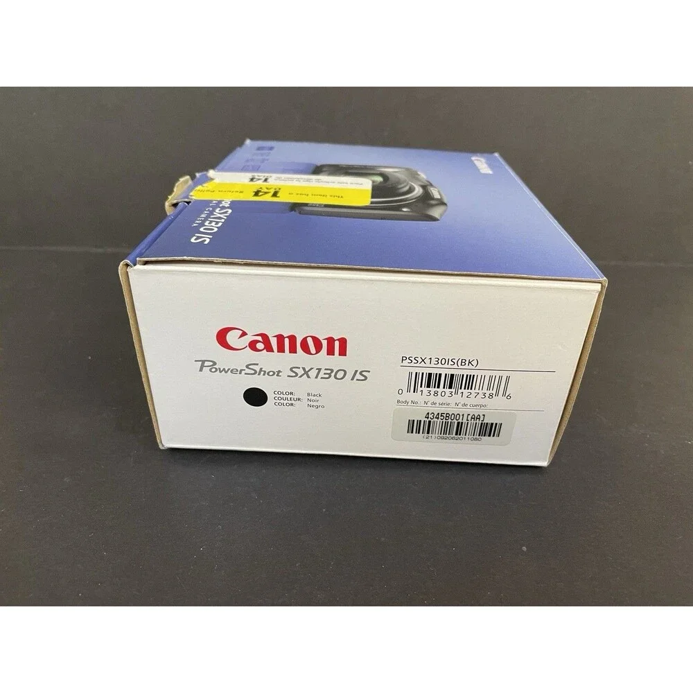 Canon PowerShot SX130 IS 12.1 MP Digital Camera 12x Optical Zoom w/ Case *Tested